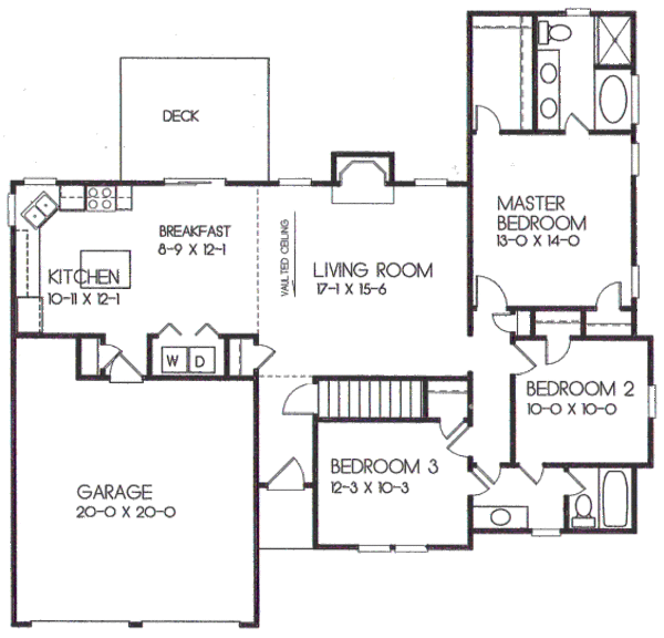 Architectural House Design - Traditional Floor Plan - Main Floor Plan #129-147