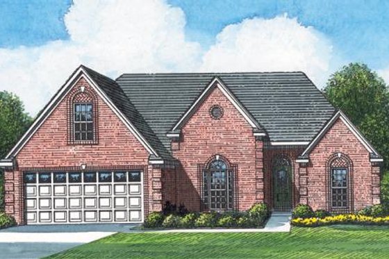 Exterior - Front Elevation for Traditional House Plan #424-283 - 3 bed, 2 bath