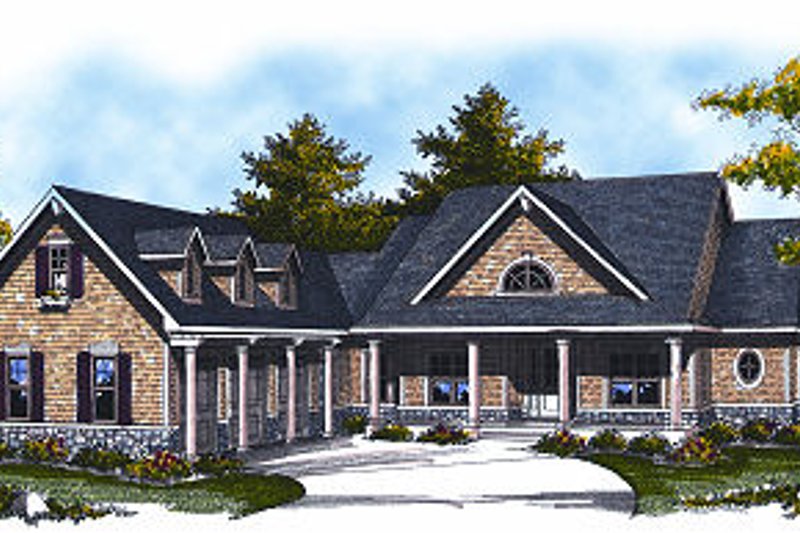 Home Plan - Traditional Exterior - Front Elevation Plan #70-879