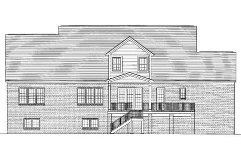 House Plan Design - Exterior - Rear Elevation for Traditional House Plan #46-406 - 4 bed, 3.5 bath