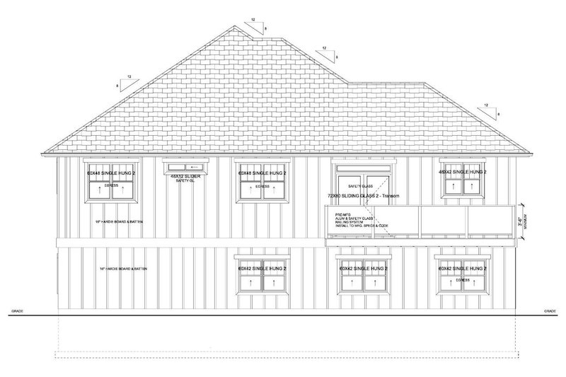 Dream House Plan - Exterior - Rear Elevation for Farmhouse House Plan #126-241 - 4 bed, 3 bath