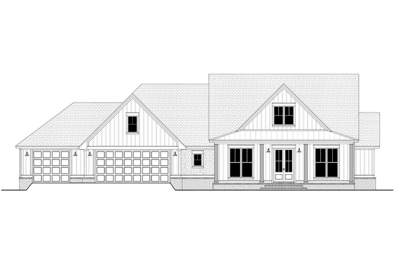 Architectural House Design - Exterior - Front Elevation 4 for Farmhouse House Plan #430-258 - 3 bed, 2.5 bath