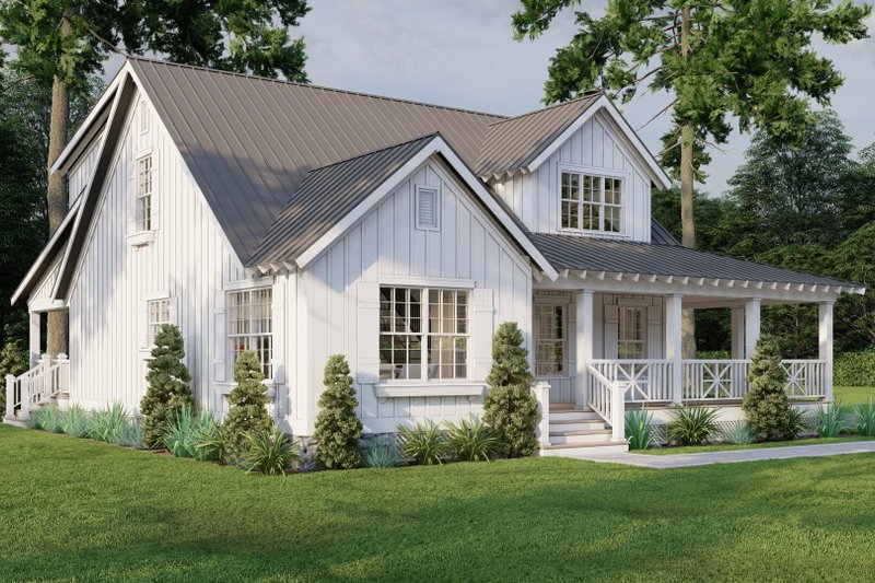 House Design - Exterior - Front Elevation 3 for Country House Plan #923-406 - 3 bed, 2.5 bath