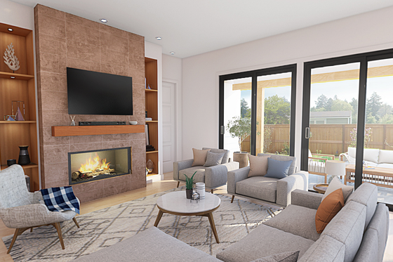 Interior - Family Room for Contemporary House Plan #48-1046 - 4 bed, 2.5 bath