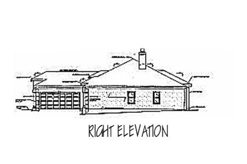 House Blueprint - Exterior - Other Elevation for Mediterranean House Plan #37-123 - 3 bed, 2.5 bath