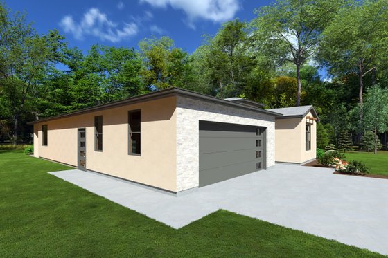 Exterior - Other Elevation for Contemporary House Plan #1111-22 - 3 bed, 2 bath