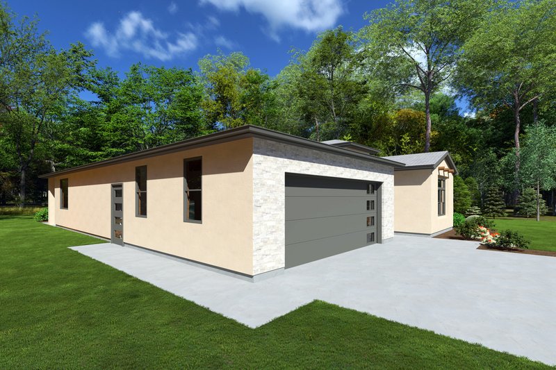 House Design - Exterior - Other Elevation for Contemporary House Plan #1111-22 - 3 bed, 2 bath