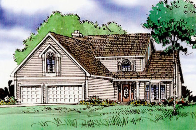 Dream House Plan - Country Exterior - Front Elevation Plan #405-192