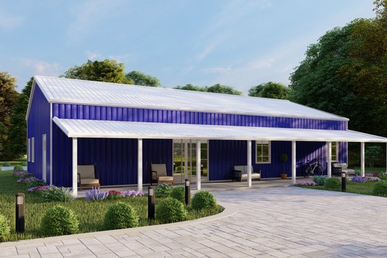 Exterior - Other Elevation 6 for Barndominium House Plan #1107-34 - 3 bed, 2 bath