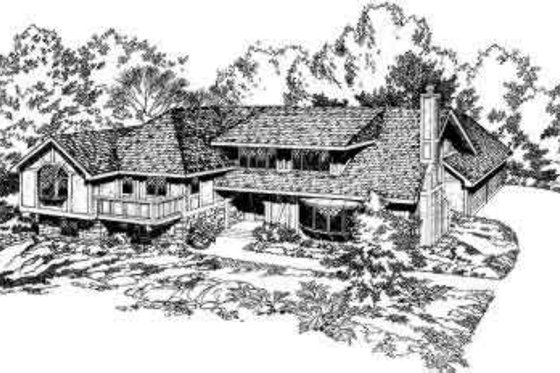 Exterior - Front Elevation for Traditional House Plan #312-568 - 4 bed, 3.5 bath