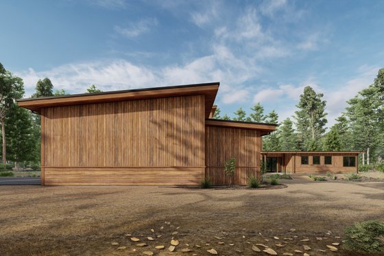 Exterior - Rear Elevation for Modern House Plan #1092-59 - 3 bed, 3.5 bath