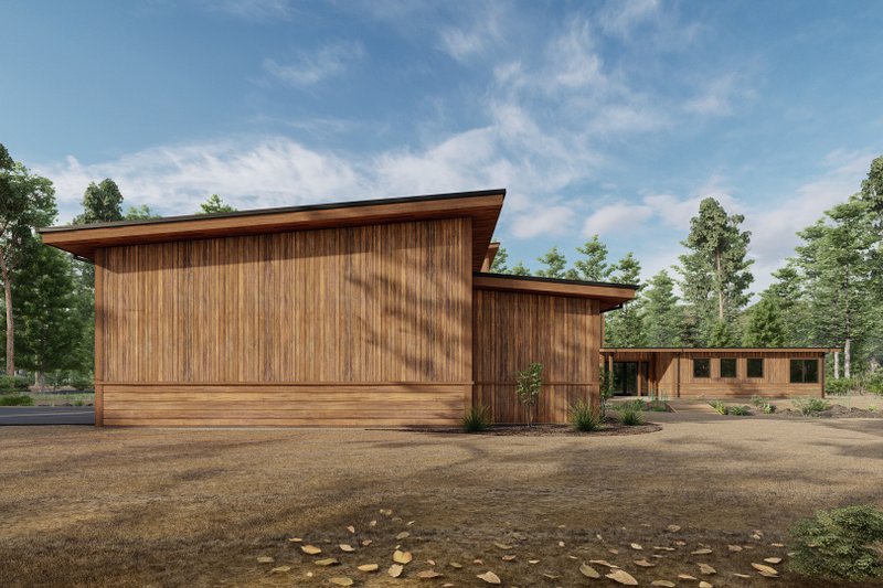 House Design - Exterior - Rear Elevation for Modern House Plan #1092-59 - 3 bed, 3.5 bath