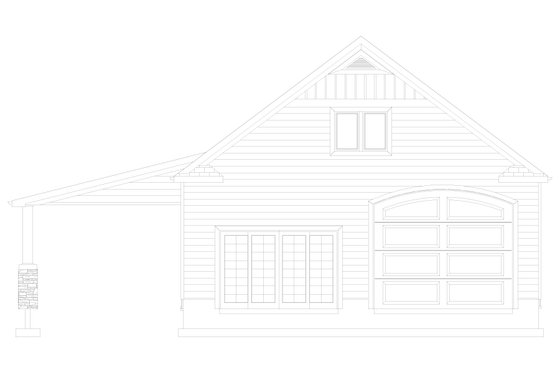 Exterior - Front Elevation 5 for Traditional House Plan #1060-81, 2 bath