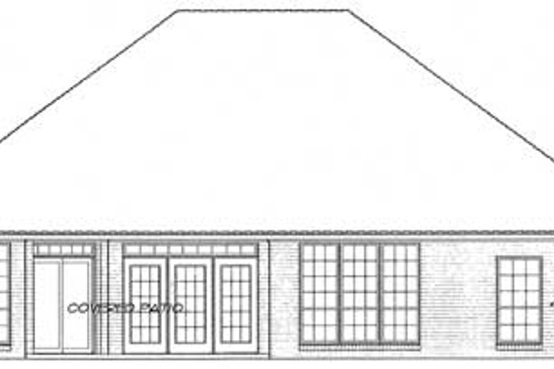 Home Plan - Exterior - Rear Elevation for Colonial House Plan #310-770 - 3 bed, 2 bath