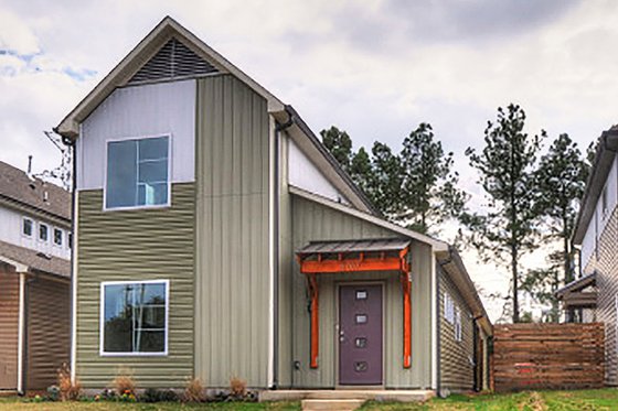 Exterior - Front Elevation 3 for Contemporary House Plan #932-7 - 3 bed, 2 bath