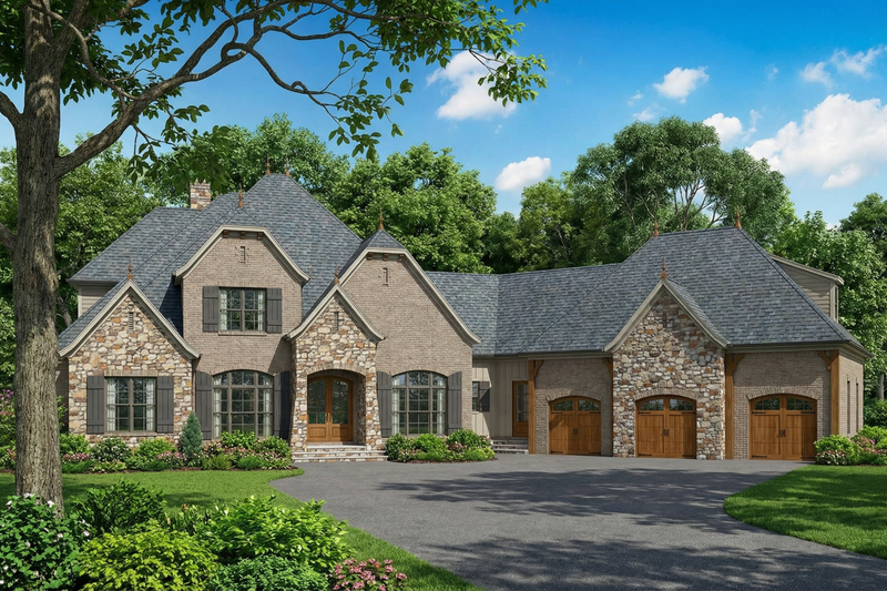 Architectural House Design - European Exterior - Front Elevation Plan #17-2498