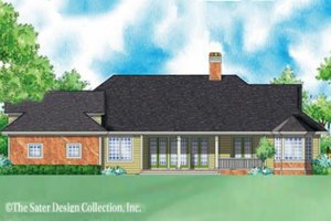 Exterior - Rear Elevation for Country House Plan #930-246 - 3 bed, 2 bath