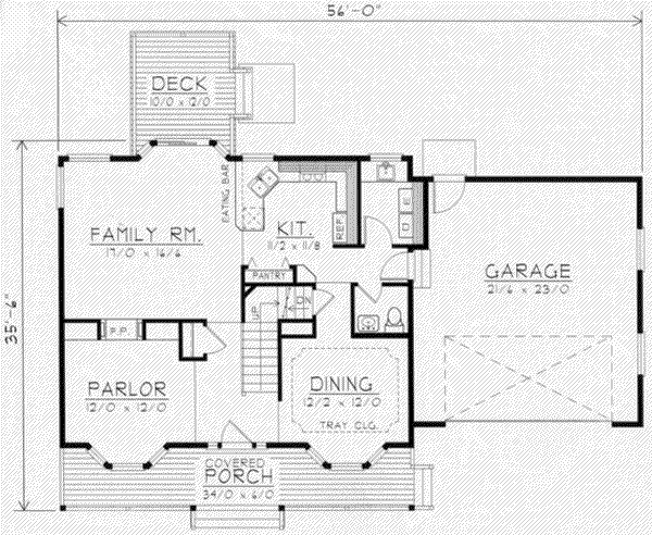 Traditional Floor Plan - Main Floor Plan #112-122