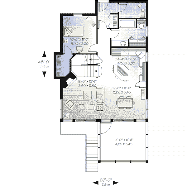 Home Plan - Beach Floor Plan - Main Floor Plan #23-492