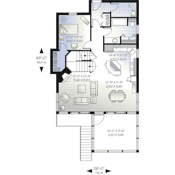 Architectural House Design - Beach Floor Plan - Main Floor Plan #23-492