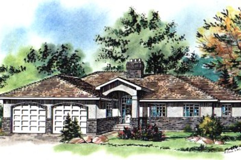 Home Plan - European Exterior - Front Elevation Plan #18-176