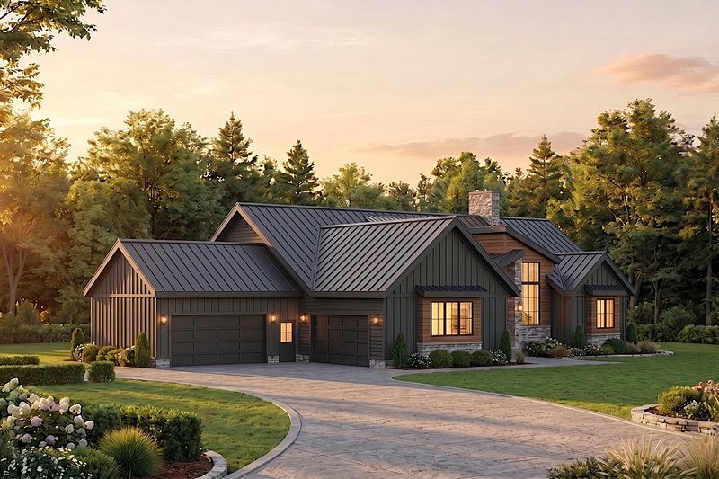 Architectural House Design - Exterior - Rear Elevation 1 for Farmhouse House Plan #1089-73 - 3 bed, 2.5 bath