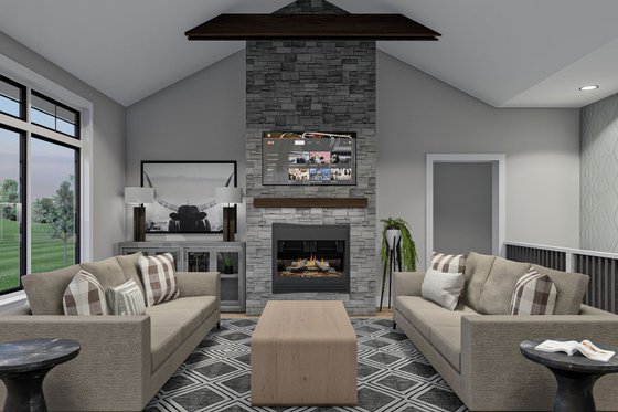 Interior - Family Room for Modern House Plan #455-281 - 3 bed, 2 bath