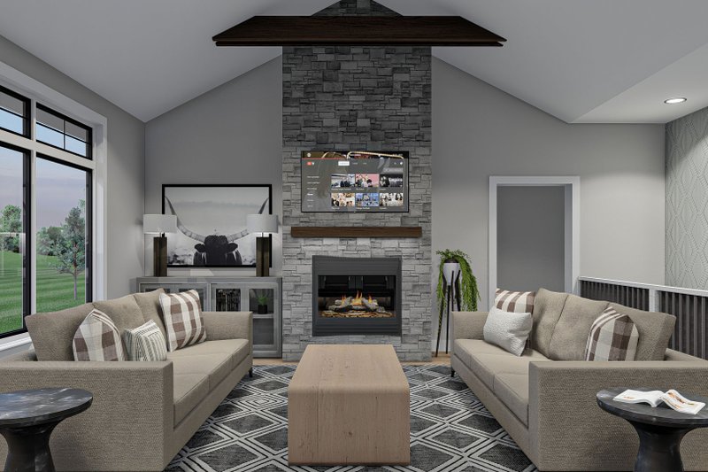 Architectural House Design - Interior - Family Room for Modern House Plan #455-281 - 3 bed, 2 bath