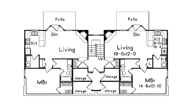 Country Floor Plan - Lower Floor Plan #57-573