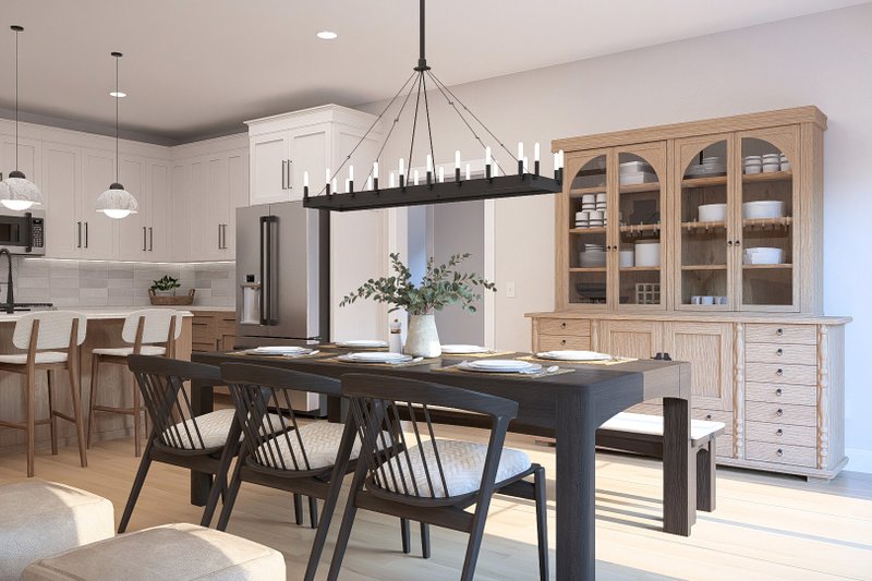 Architectural House Design - Interior - Dining Room for Farmhouse House Plan #455-804 - 3 bed, 2 bath