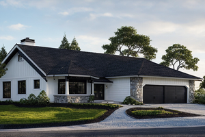Country Exterior - Front Elevation Plan #515-31