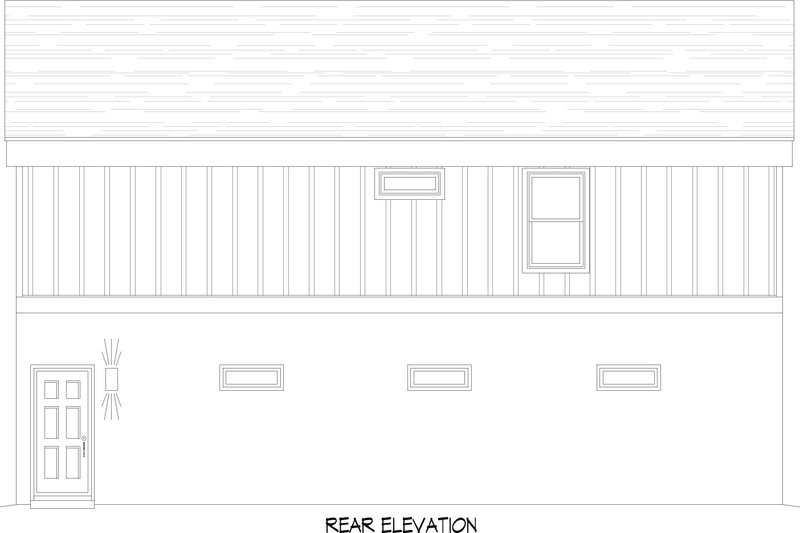 House Plan Design - Exterior - Rear Elevation for Contemporary House Plan #932-1087 - 2 bed, 1.5 bath