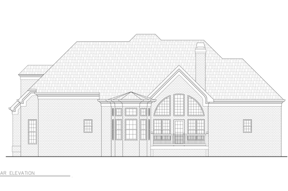 Exterior - Other Elevation 2 for European House Plan #119-195 - 3 bed, 3 bath