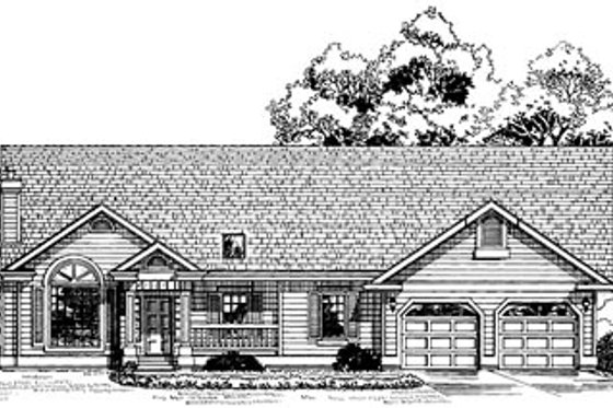 Exterior - Front Elevation for Traditional House Plan #47-259 - 3 bed, 2 bath