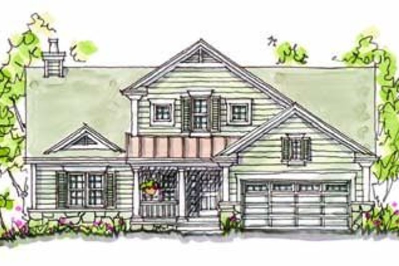 Dream House Plan - Cottage Exterior - Front Elevation Plan #20-874