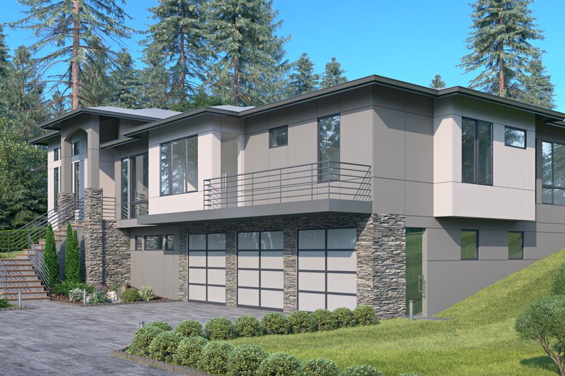 House Plan Design - Exterior - Other Elevation for Contemporary House Plan #1066-184 - 5 bed, 4.5 bath