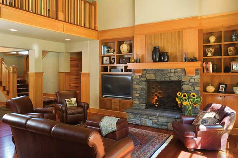 Home Plan - Interior - Family Room for Craftsman House Plan #48-364 - 4 bed, 4 bath