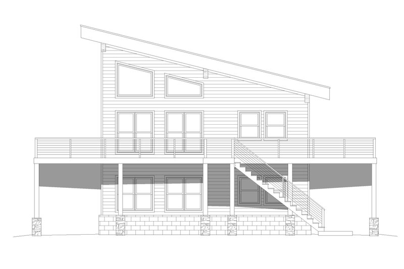 House Blueprint - Exterior - Other Elevation 1 for Beach House Plan #932-799 - 4 bed, 2 bath