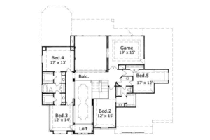 Floor Plan - Upper Floor for Traditional House Plan #411-135 - 5 bed, 4.5 bath
