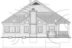 Exterior - Rear Elevation for Country House Plan #72-103 - 2 bed, 2 bath