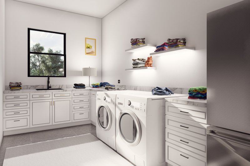 Architectural House Design - Interior - Laundry for Country House Plan #1110-36 - 3 bed, 3.5 bath