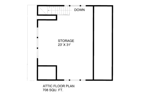 Floor Plan - Upper Floor for Country House Plan #117-799, 0 bath