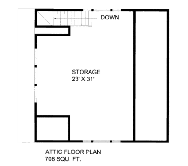 Country Floor Plan - Upper Floor Plan #117-799