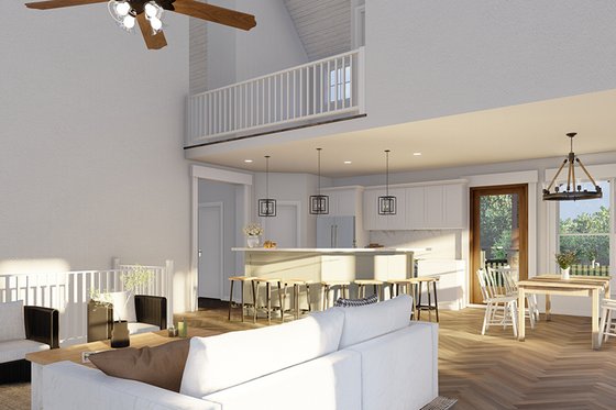 Interior - Family Room for Country House Plan #17-2452 - 5 bed, 3 bath