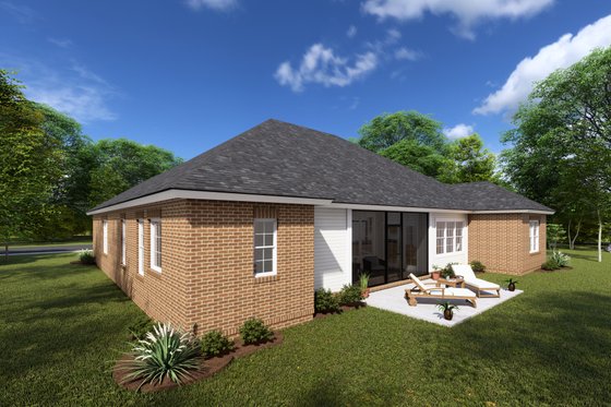 Exterior - Rear Elevation for Traditional House Plan #513-2068 - 4 bed, 3 bath