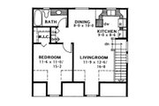 Traditional Style House Plan - 1 Beds 1 Baths 654 Sq/Ft Plan #126-174 