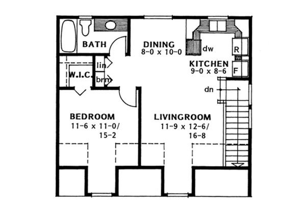Architectural House Design - Traditional style garage with upstairs living space house plan