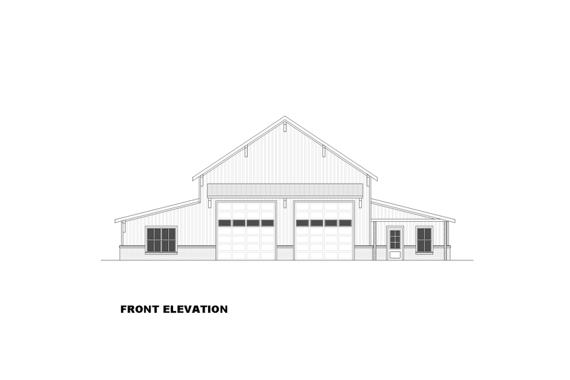Architectural House Design - Exterior - Front Elevation 4 for Farmhouse House Plan #1117-56 - 2 bed, 2 bath