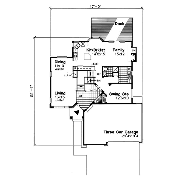 Traditional Floor Plan - Main Floor Plan #50-167