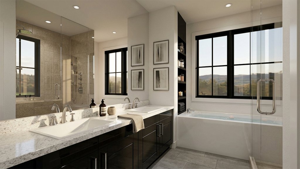 Interior - Master Bathroom for Farmhouse House Plan #928-355 - 4 bed, 3 bath